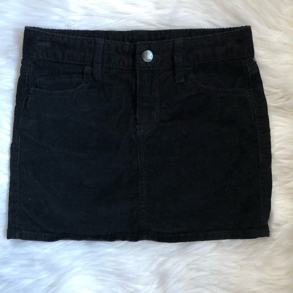 GAP Kids Black Corduroy Mini Skirt Size Small